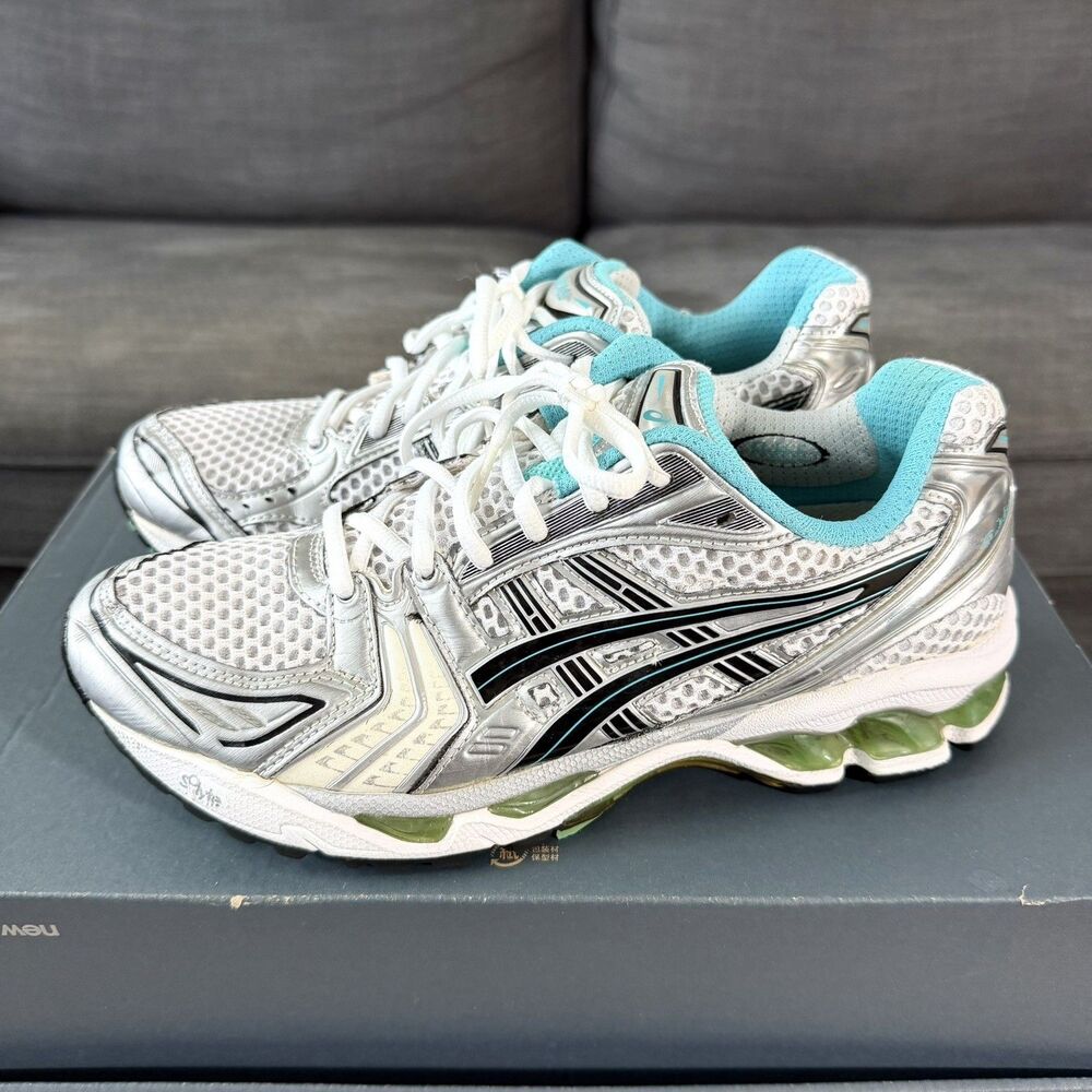 Asics Gel-Kayano 14 Silver Teal Blue Retro Sneakers TN850 Women’s Size 9